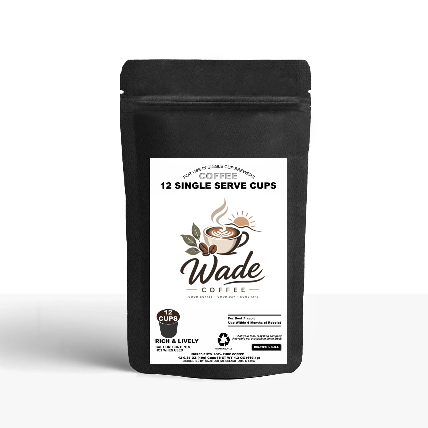12 Pack Single Serve Coffee Capsules